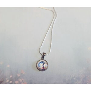 Fairy Pendant Necklace 925 Sterling Silver Chain